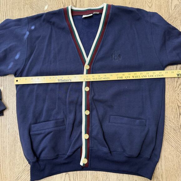 VTG Van Heusen 417 Authentic Sportswear Cardigan Sweater Grandpacore Preppy L - Picture 5 of 10